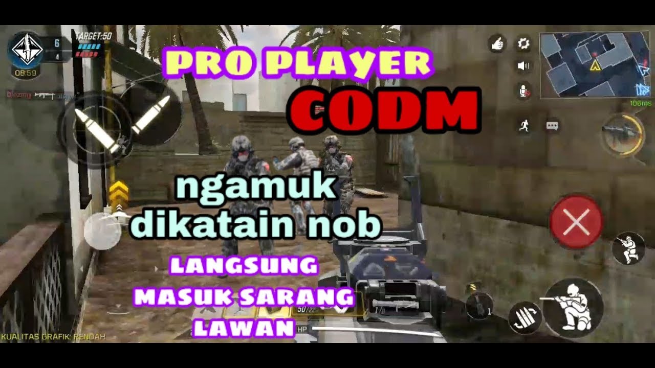 Pro player codm masuk markas lawan ketika di bilang nob - YouTube