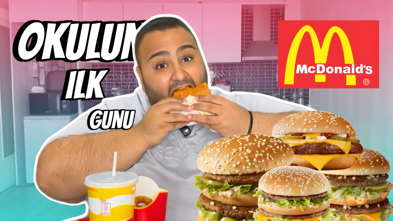 HAMBURGER EŞLİĞİNDE OKULUN İLK GÜNÜ REZİLLİKLERİ VE LİSE ANILARIM! MCDONALDS MUKBANG