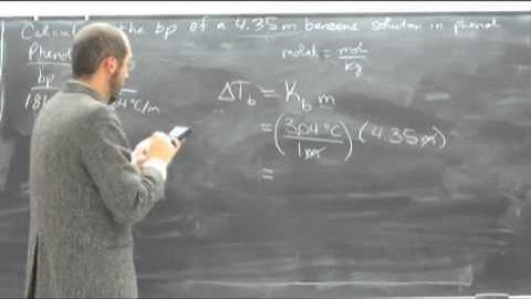 Colligative Properties - Boiling Point Elevation - Calculate Boiling Point of Solution 001