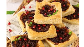 صفيحة بعجينة البف باستري puff pastry sfiha