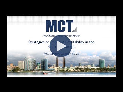 MCT Webinar – Strategies to Improve Profitability in the Current Market