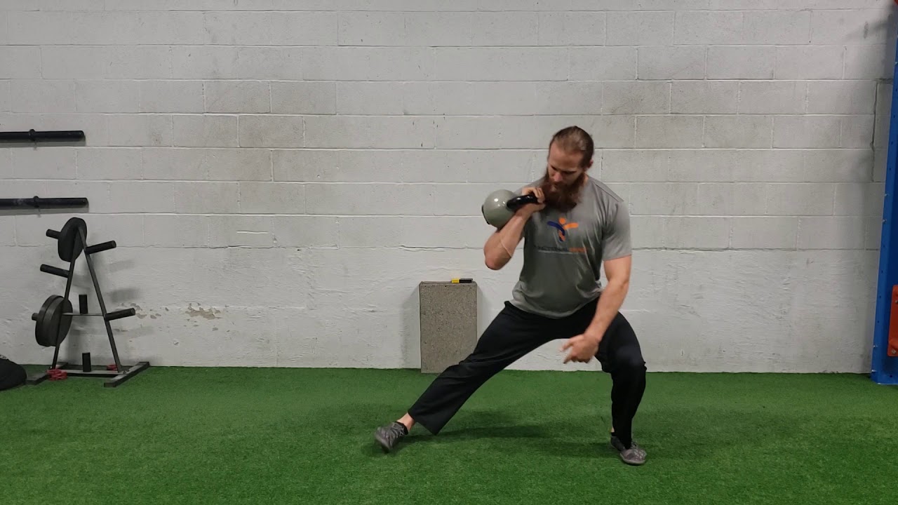Single Arm KB Contra Rack Lateral Lunge - YouTube