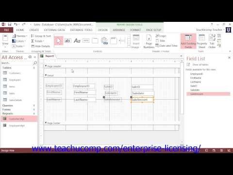 Microsoft Office Access Tutorial 2013 Using Forms 14.3 Employee Group Training