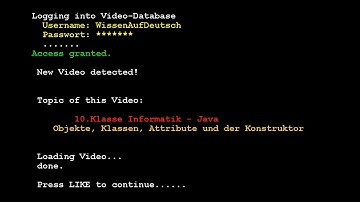 IaD - 10.Klasse - Java Grundlagen Klasse, Attribut, konstruktor