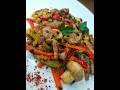 Tasty Pork Meat With Mushrooms and Vegetables Recipe #shorts