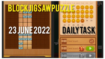 Block jigsaw puzzle game daily task today/Solved/23 June 2022#blockjigsawpuzzle #dailytasks