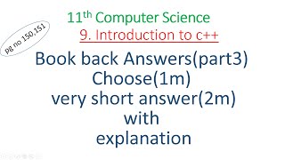 11th computer science chapter 9|book back answers|part 3