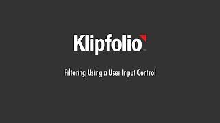Klipfolio Basics: User Input Control \& Hidden Data