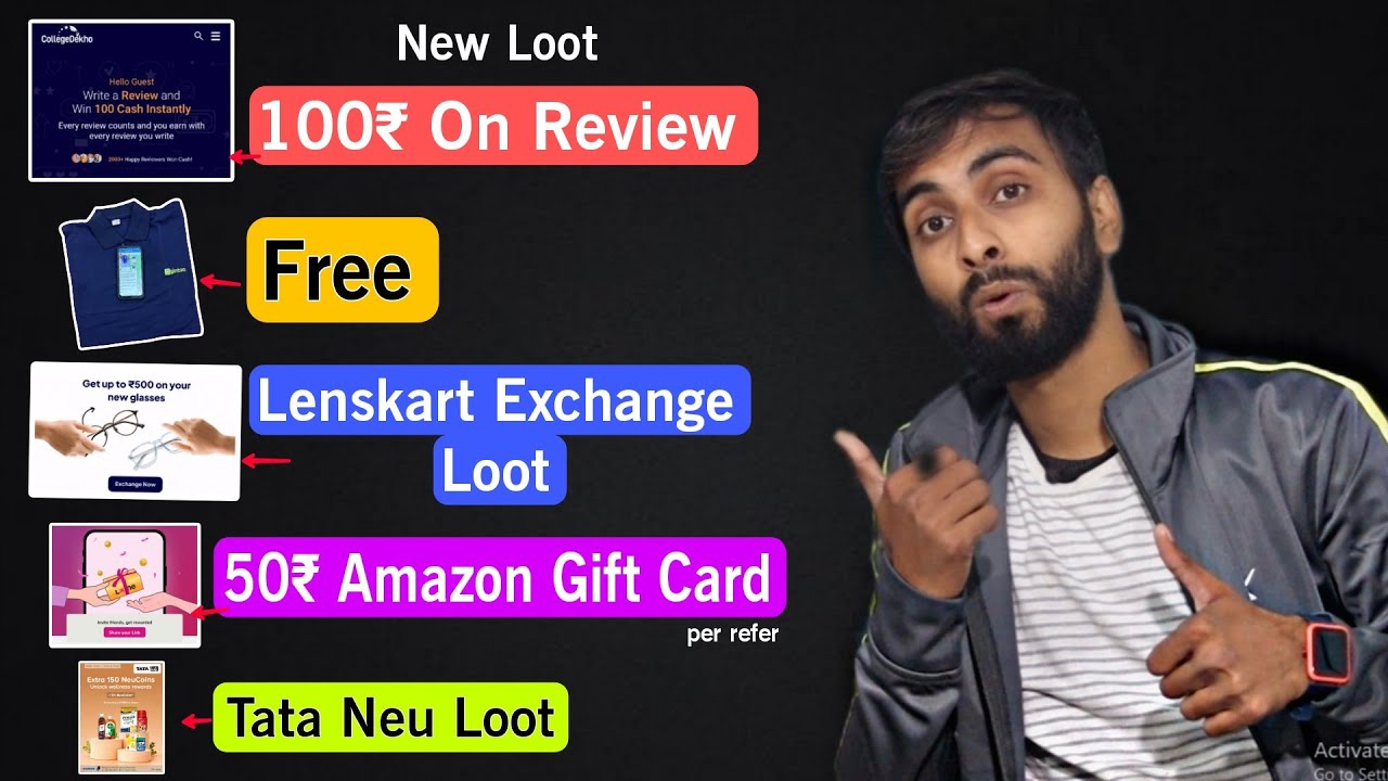 CollegeDekho Rs.100 On Review, Gintaa Free Tshirt, Lenskart Exchange