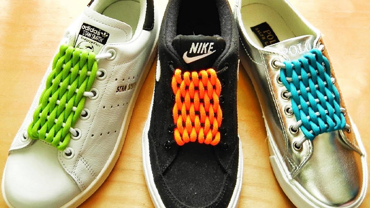 靴紐の結び方 とてもユニークなリボン結びができる靴ひもの通し方 丸ひも編 How To Tie Shoelaces 生活に役立つ Youtube