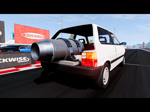 FIAT UNO MAIS RÁPIDO do MUNDO com MOTOR de JATO! 🚀🔥 BeamNG.drive