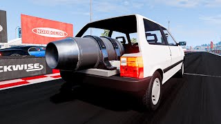 FIAT UNO MAIS RÁPIDO do MUNDO com MOTOR de JATO! 🚀🔥 BeamNG.drive