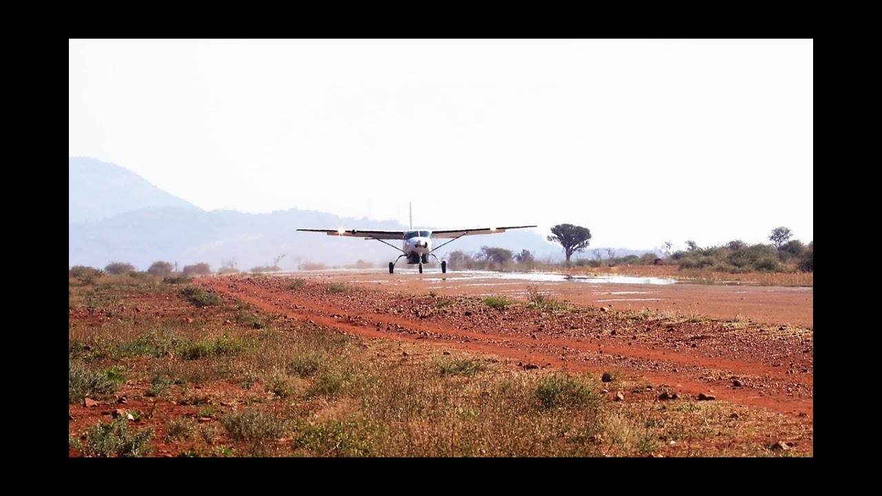 Cessna Caravan Landing on Remote Airfield - Royalty Free HD Stock Video ...