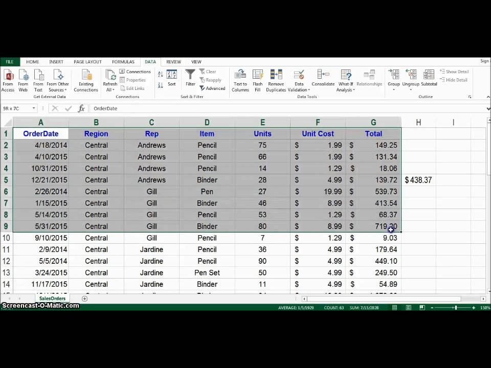 Sorting and Filtering - YouTube