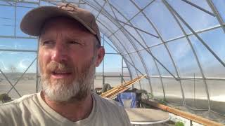 Polycarbonate glazed 38.5' X 112' Greenhouse Construction and Operation Ideas