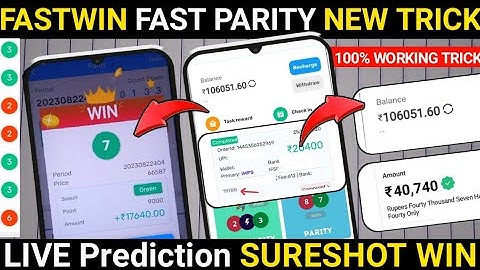 Fastwin Number Prediction Trick | Fastwin Parity Game Trick | Fastwin Colour Prediction Game Trick