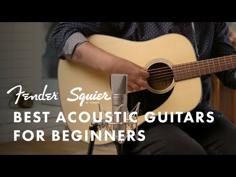 Best Beginner Acoustic Guitars  Fender CD60 CD60SCE Redondo Player  Fender