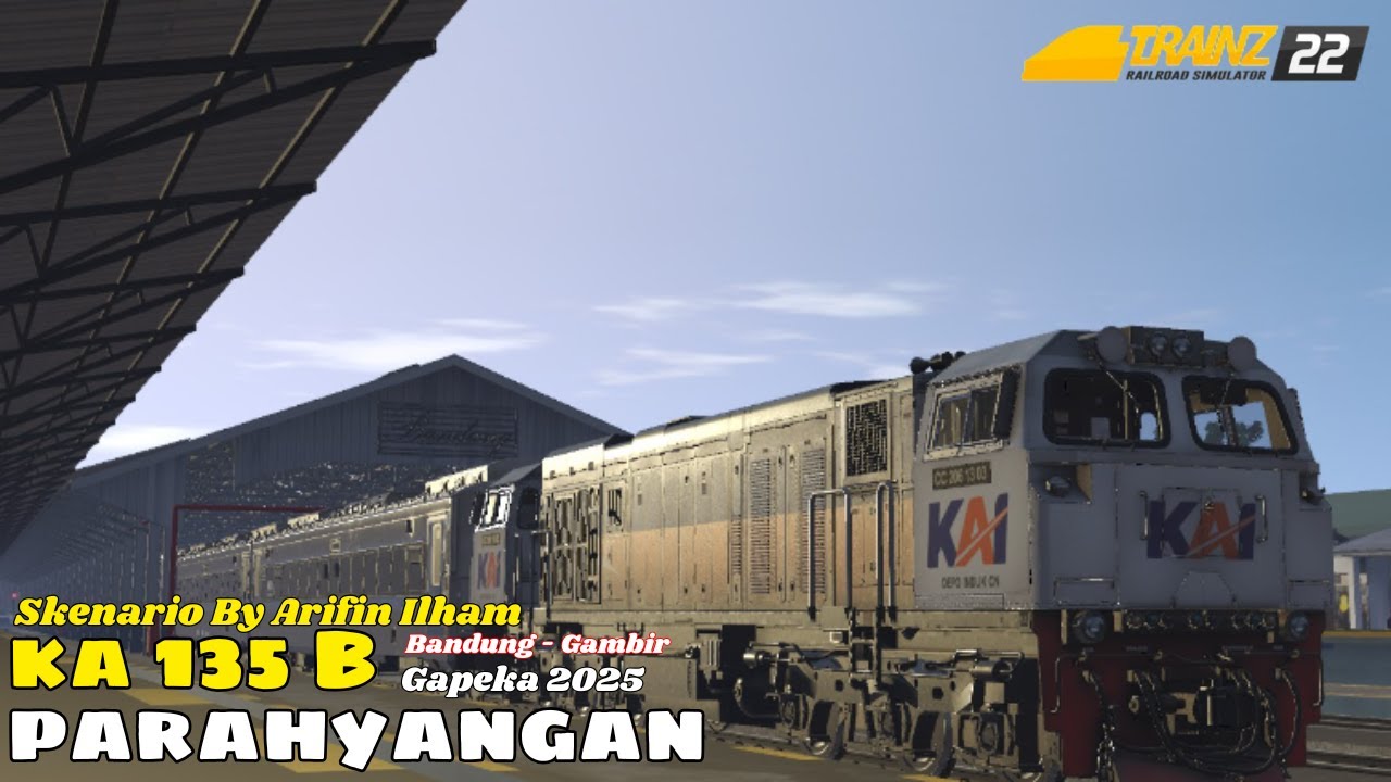 TRAINSET IDLE MALABAR | Dinas KA 135B Parahyangan | TRAINZ SIMULATOR RAILROAD 2022 INDONESIA