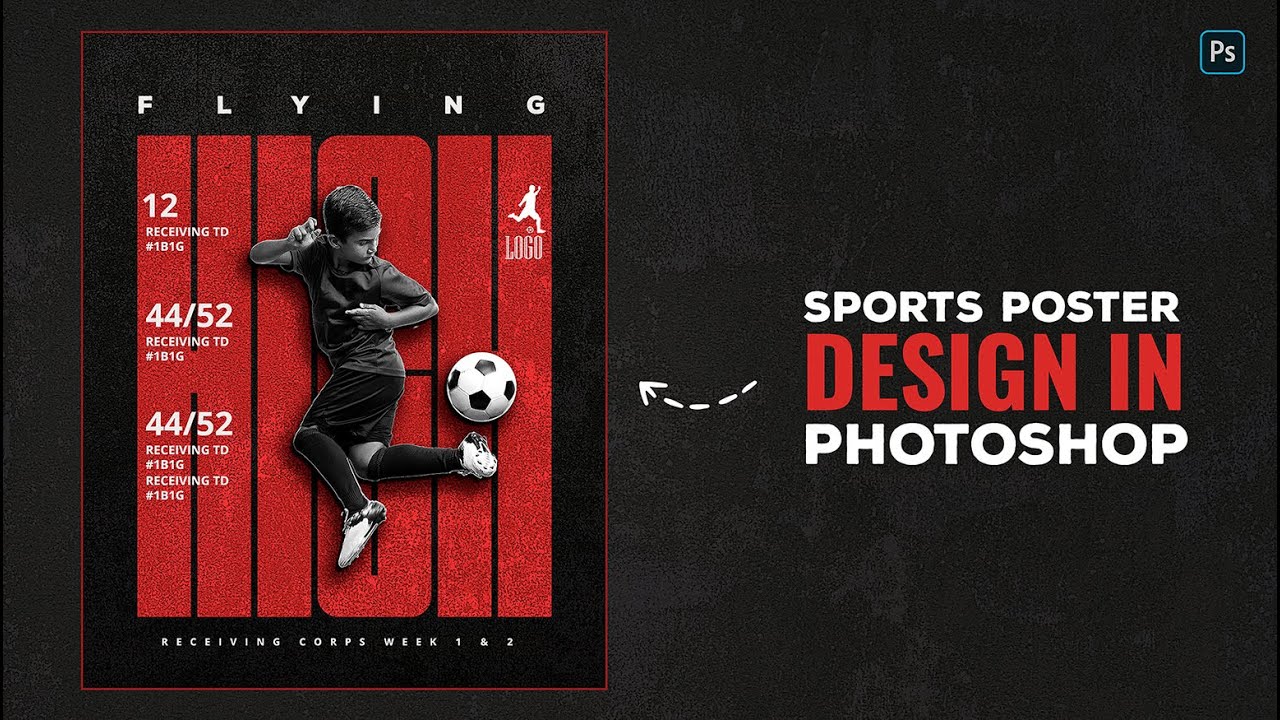 Design a Sports Poster in Social Media Poster YouTube