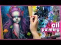 MERMAID OIL PAINTING TIMELAPSE (+ taking time to do personal projects!) 🎨 Studio Sessions Ep. 35