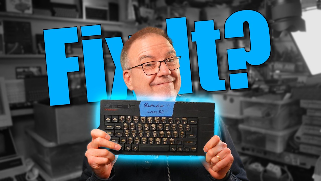 破損あり ZX Spectrum Plus with Black and White Screen Repair - YouTube