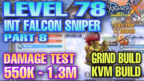ROX SNIPER INT FALCON Part 8 [ KVM / GRIND Build ] 550K TO 1.3M Damage Ragnarok X Next Generation