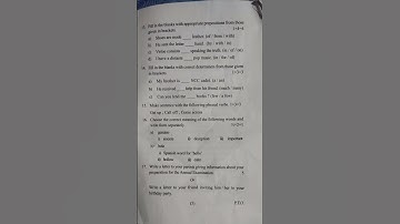 Half yearly examination//2024-25//subject - English//class - 8//YouTube shorts