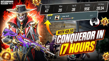 CONQUEROR DONE in 17 Hours 🔥 [ with 20 KD ] Bixi Op TOP 10 Conqueror Lobby Clutches | BGMI