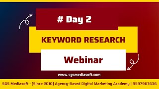 Day #2 Class - Keyword Research | Tamil Digital Marketing Workshop - SGS Mediasoft screenshot 4