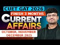 CUET GAT 2026 Current Affairs Marathon | Oct–Nov–Dec 2025 Complete Revision in One Shot 🚀