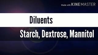 Tablets#Additives#Diluents#Starch, Dextrose, Mannitol screenshot 2
