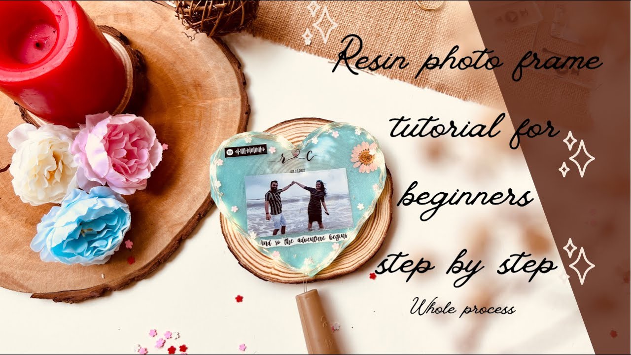 Resin photo frame tutorial for beginners/how to remove air bubbles in resin /resin art