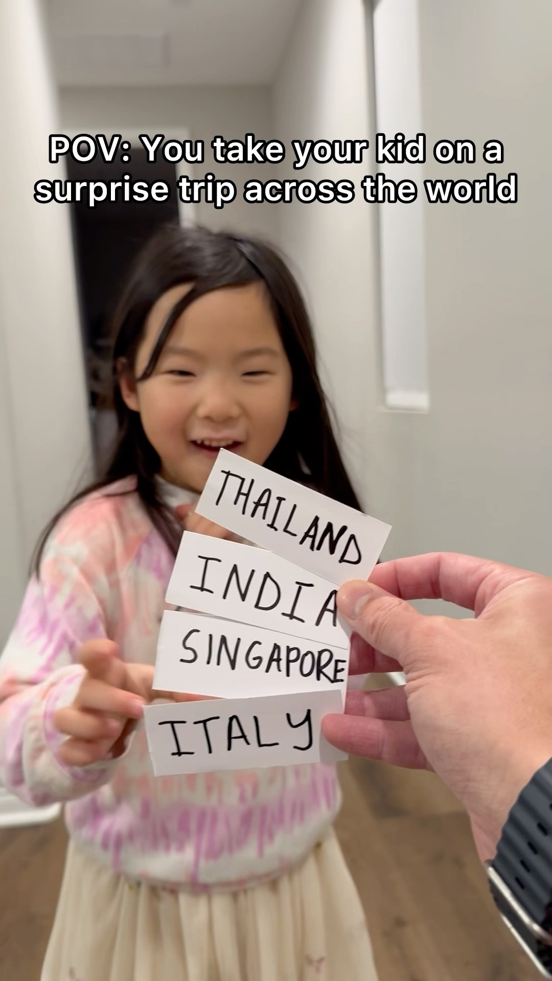 POV: You take your kid on a surprise trip across the world