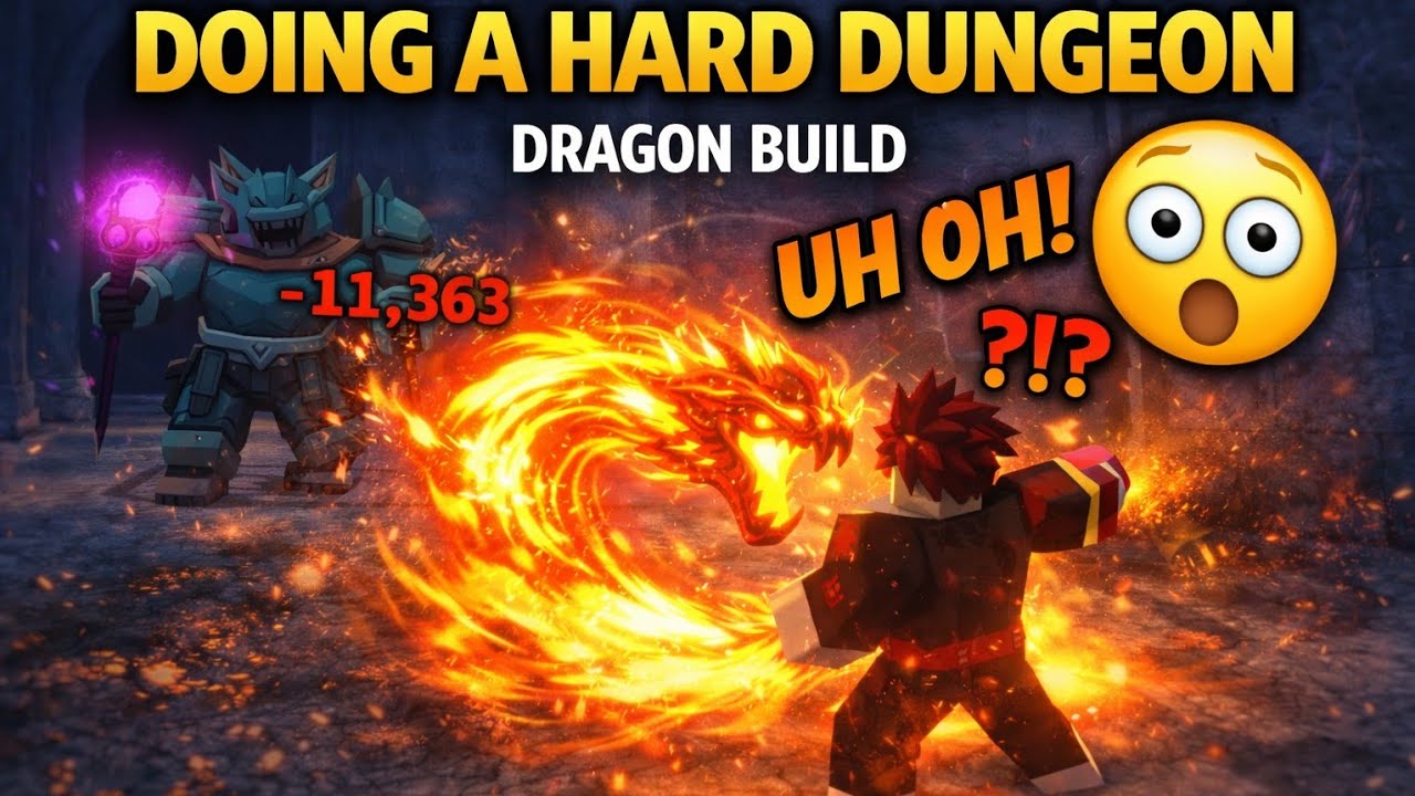 DOING A HARD DUNGEON WITH DRAGON BUILD , BUT AT THE END THINGS TAKE A DIFFERENT TURN 