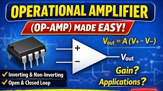 (Op-Amp) Explained | Class 12 Electronics Full Chapter | Inverting & Non-Inverting Amplifier