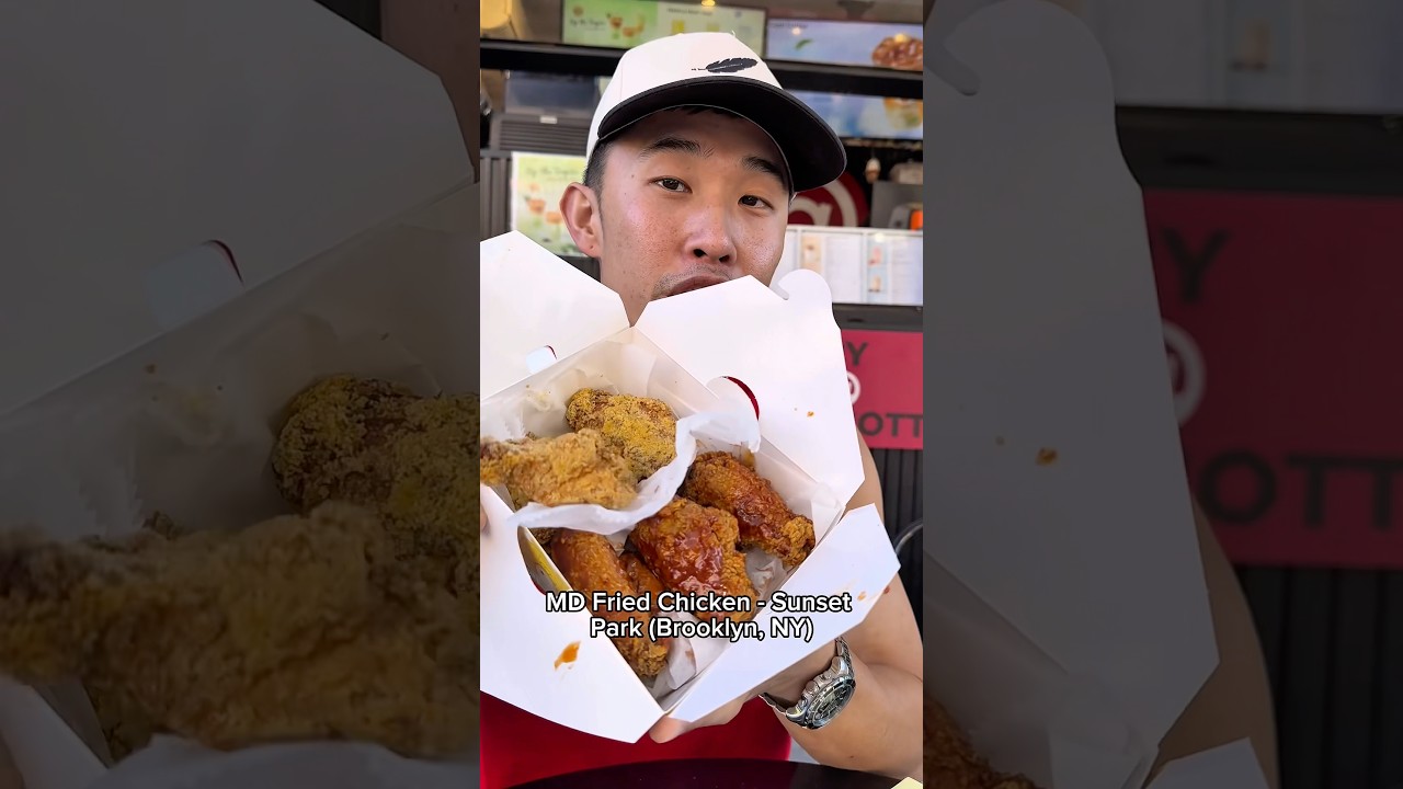 Rating wings at MD Fried Chicken in Sunset Park, NY