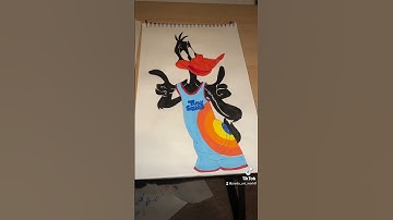 Drawing Daffy From Space Jam A New Legacy #drawing #coloring #tiktok #shorts