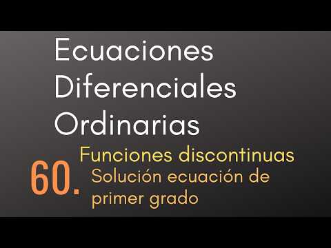 60 Ordinary Differential Equations - Discontinuous functions - First-order equation solution