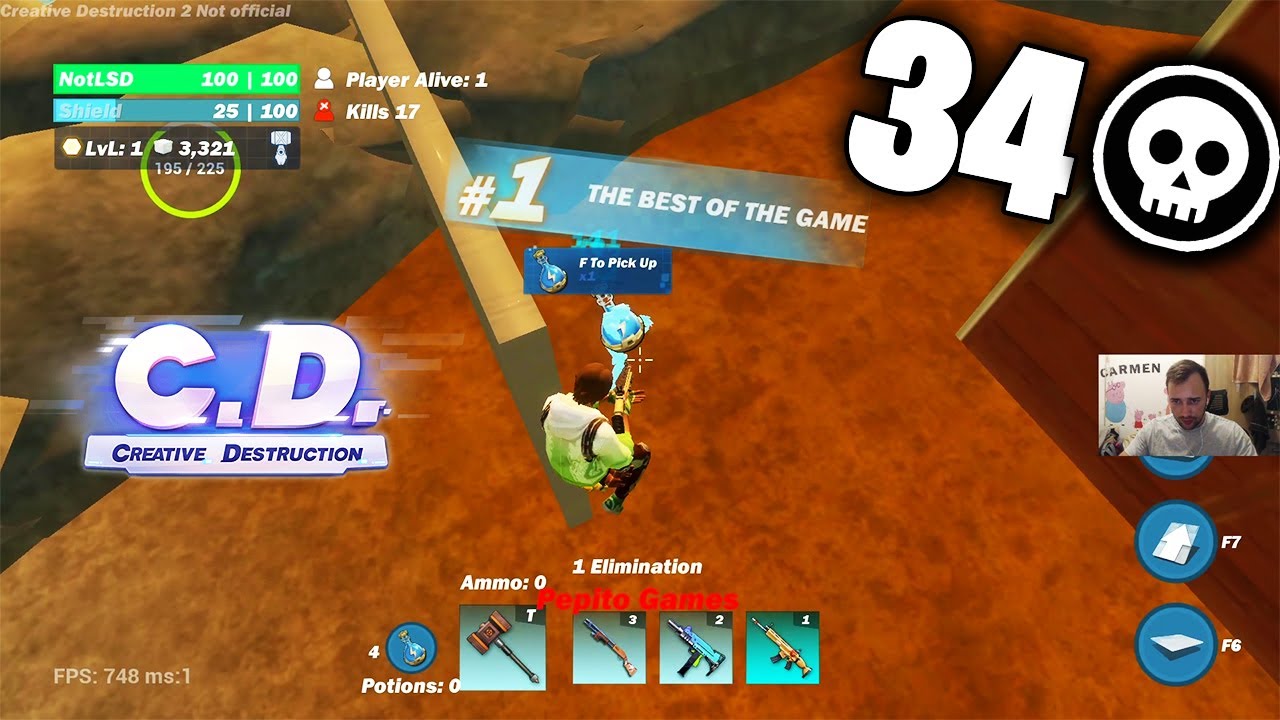 34 Bots in 2 Games (Creative Destruction)