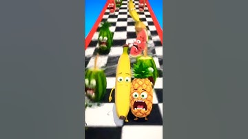 Stack Attack: Fruits vs Freaky Veggies!#shortvideo