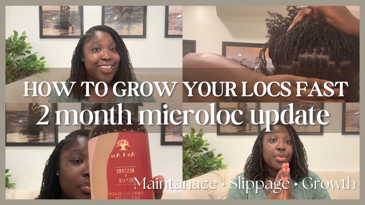 2 MONTHS MICROLOCS UPDATE | HOW TO GROW LOCS FAST, SLIPPAGE, MAINTENANCE  | VLOGTOBER DAY 4 🍂