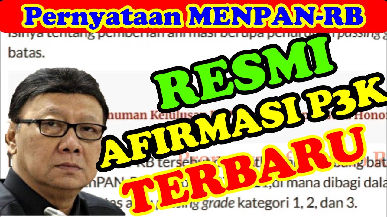 Info Afirmasi PPPK Guru Terbaru Hari Ini | Pernyataan Resmi MENPAN-RB