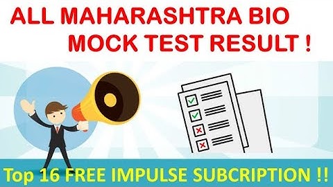 Result Announcement  | All Maharashtra Free Biology Mock Test | Impulse Free Subscription