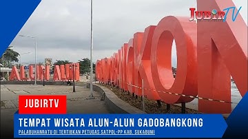 Tempat Wisata Alun-Alun Gadobangkong Palabuhanratu di tertibkan Petugas Satpol-PP Kab. Sukabumi