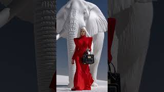 Surrealist Fashion: A Visual Analysis of a Red Dress and an Elephant