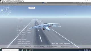 Silantro Unity3D Flight Simulator: Ilyushin Il-76 Base Flight, Autopilot Control and Landing Test