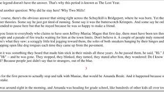 Maniac Magee by Jerry Spinelli Chapter 2