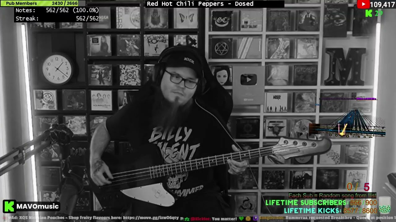 [📺] Rocksmith 2014 Bass Cover – Red Hot Chili Peppers - Dosed | Live Stream Gameplay