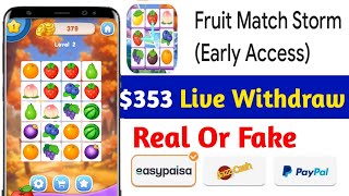 FRUIT MATCH STORM APP REVIEW.. GET PAID P28,000 TO GCASH PLAY TO EARNING APP.? screenshot 3