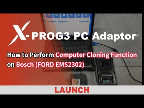 LAUNCH XPROG3 PC Adaptor | The "procedure" function on BOSCH for Computer Cloning (FORD EMS2302)